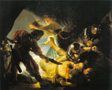 The art of Rembrandt, his drawings and paintings - The blinding of Samson, 1636