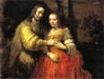 Rembrandt - The Jewish bride, Isaac and Rebecca